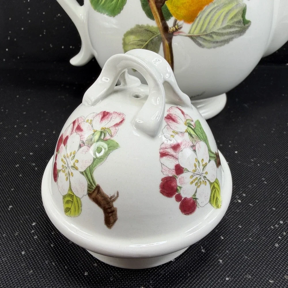 Portmeirion Pomona Coffee Pot Ingestrie Pippin Apple Botanical Made in England